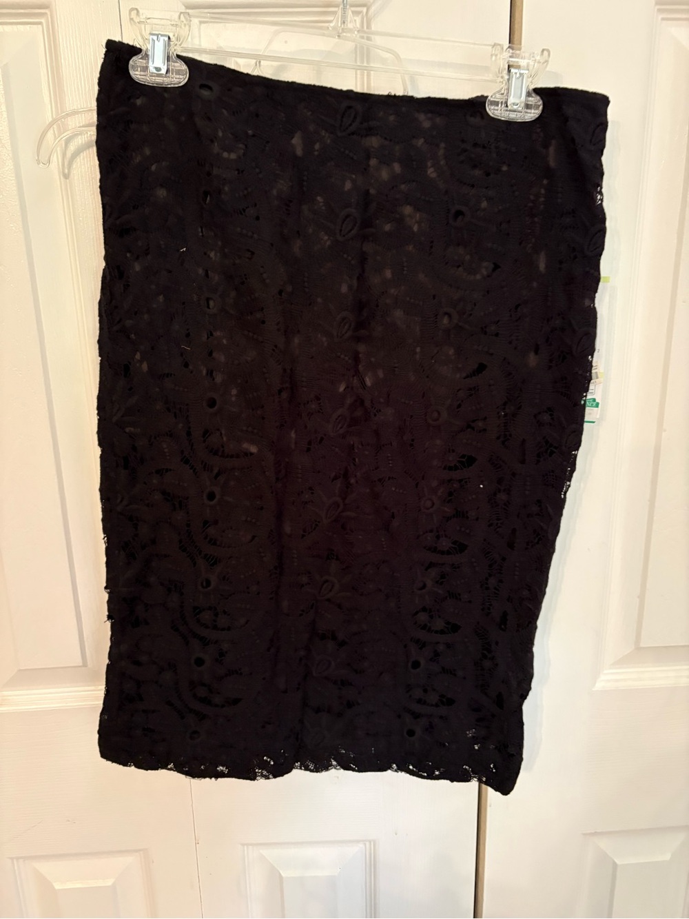 Jones New York Black Lace Pencil Skirt